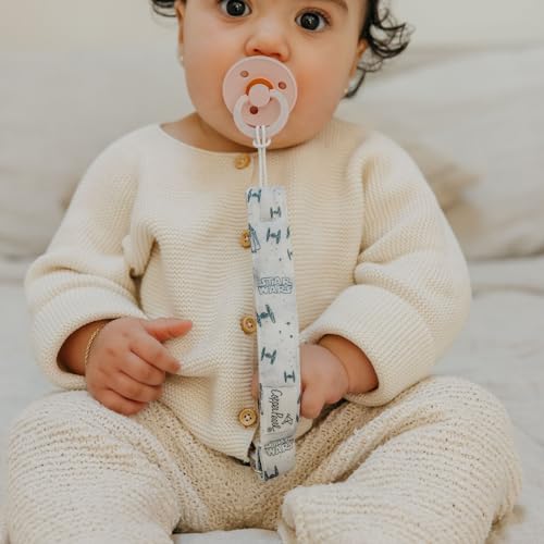 Image of Copper Pearl 3-Pack Pacifier Holders: Premium Knit Binky Clips for Baby Girls and Boys - Stylish Stainless Steel Design for Secure No-Drop Attachment - Tatooine