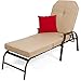 Best Choice Products Outdoor Chaise Lounge Chair W/ Cushion Pool Patio Furniture Beige