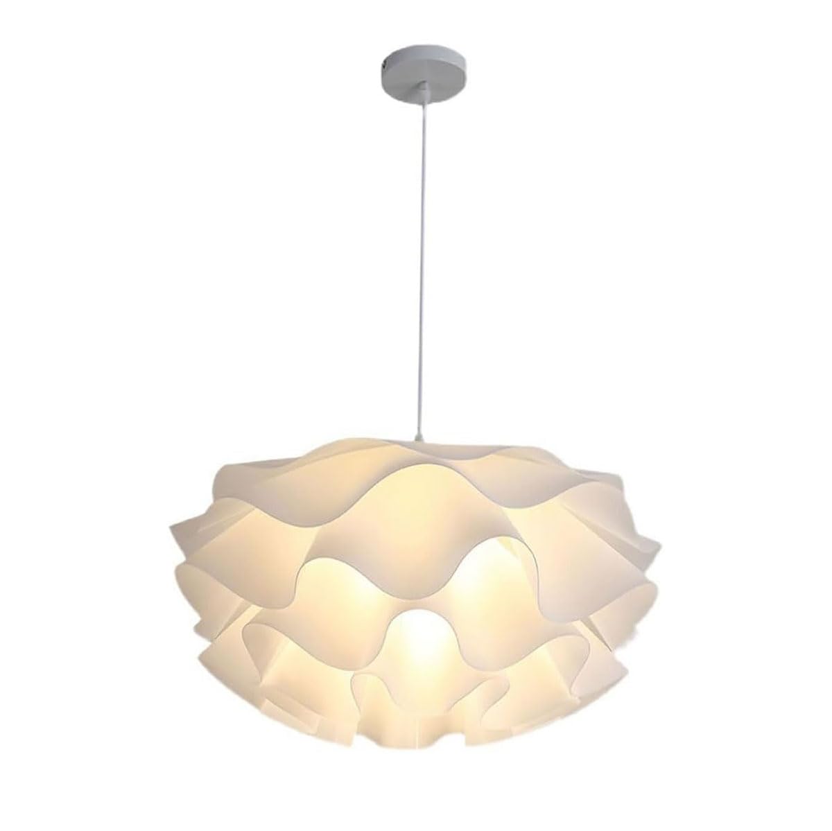 Lampe à suspension blanche en acrylique fleur pour l'éclairage de salle à manger moderne