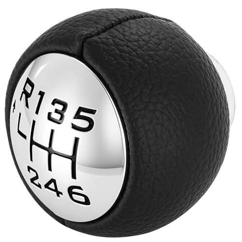 StratoNex Pommeau de levier de vitesse 6 vitesses rond compatible Peugeot 307 308 3008 407 5008 807 Partner B9 Tepee Citroën C3 A51 C4 Picasso Noir