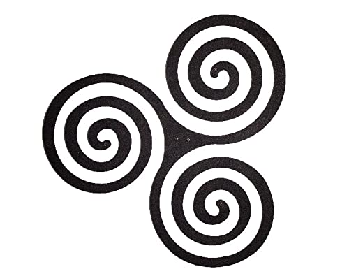 Homemania Décoration Murale Symbole - Support Mural, Support de Livres - avec Étagères - Noir en Métal, 54 X 0,15 X 57cm Cover