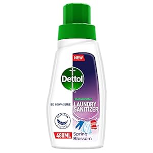 Dettol Laundry Liquid Sanitizer- Removes Germs, Adds Freshness, Suitable for all Fabrics (Spring Blossom – 480ml)