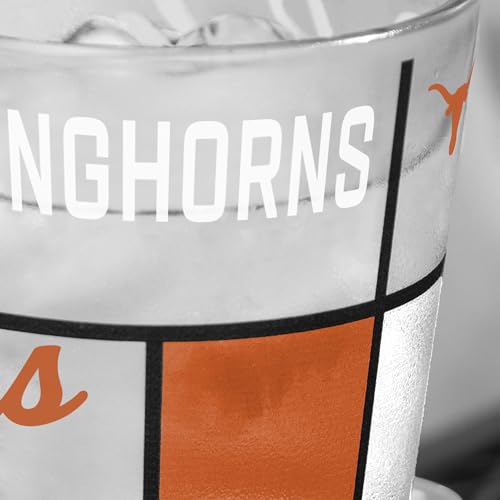 Image of Logo Brands NCAA oz Stained Glass Pint Glass - 3D Embossed Logo & Bold Team Colors - Durable Sports Fan Beer Glass for Home, Bar & Tailgates