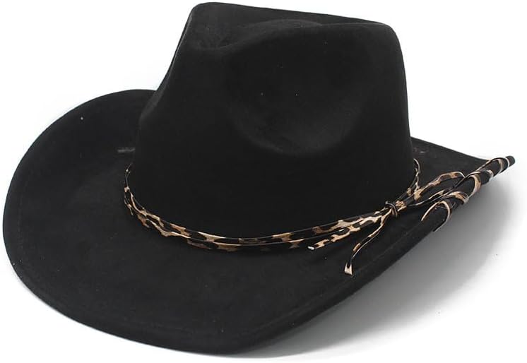 Western Cowboy Hat, Tan Suede Material, Wide Brim, Unisex, Classic Style with Sun Protection
