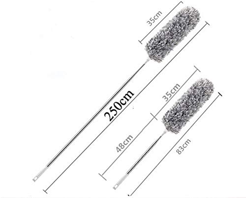 Spolverino In Microfibra Con Asta Telescopica Fino A 250 Cm - Pieghevole Per Ragnatele E Soffitti