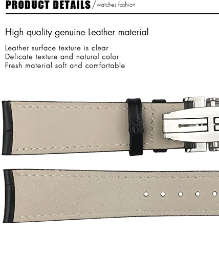 Bracelet de montre en cuir véritable 20mm compatible Jaeger Master - 6
