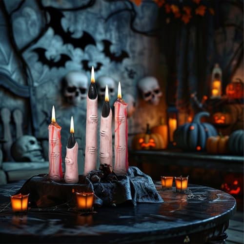 Bougies de doigt de sorcière d'halloween pour fournitures cadeaux - 5