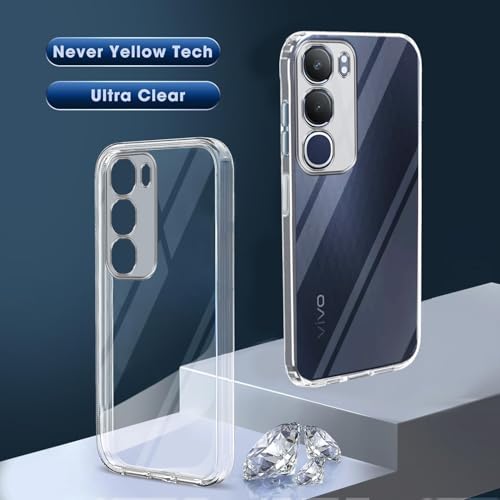 Image of Jkobi Back Cover for Vivo Y29 (Silicone Clear Shockproof Case with Camera Protection | Soft and Flexible | Transparent)