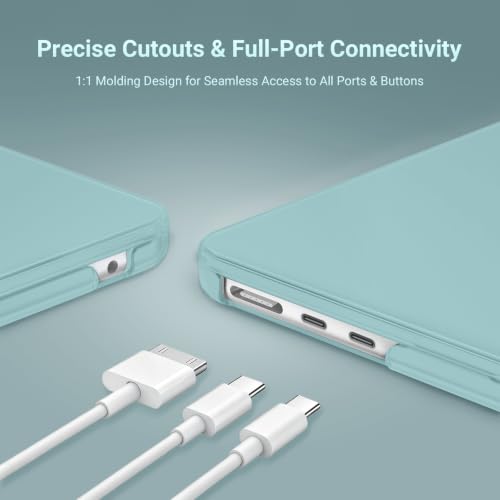 Image of MOSISO Compatible with MacBook Air 13 inch Case M5 2026 M4 2025 M3 M2 2024-2022 A3449 A3240 A3113 A2681,Hard Shell&Keyboard Cover&Screen Film&Pouch for MacBook Air 13.6 inch Case, Aquamarine