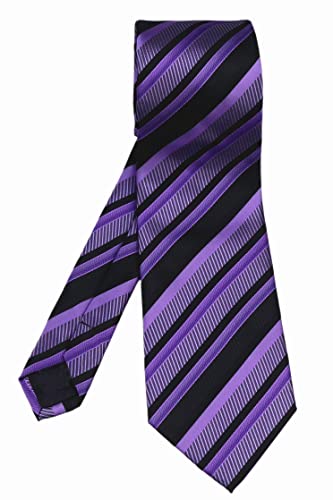 Image of Elfeves Men's Modern Striped Patterned Formal Ties College Daily Woven Neckties