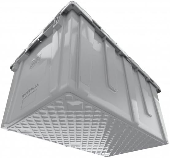 Farmplast ATTACHED LID TOTE GREY COLOR FULL PALLET 100 PIECES XL SIZE