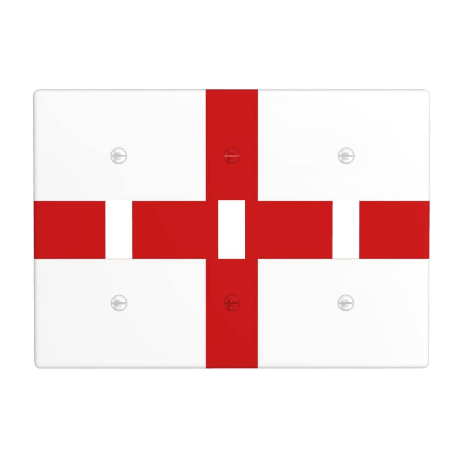 England Flag 3 Gang Switch Plate Cover-Unbreakable Polycarbonate Wall Plate, Heat Resistant Toggle Switch Decor for Home