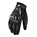 X4 Street Bike Full Finger Motorcycle Gloves 09 (Large, black/green)
