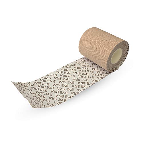 Bye Bra Cinta para Levantar La Piel, Cinta para Levantar Los Senos, Sujetador Adhesivo, Cinta para Levantar Los Senos con Cubre Pezones De Satén, Beige/Marrón Claro/Marrón Oscuro (Beis)