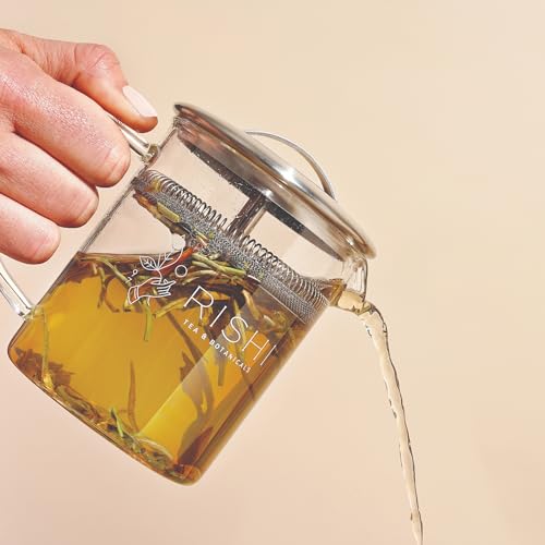 Rishi Tea RIS97273 Simple Brew Teapot - For 12Oz Loose Tea Preparation, Built-In Strainer, Everyday Teaware, Easy To Clean, Borosilicate Glass thumb #3
