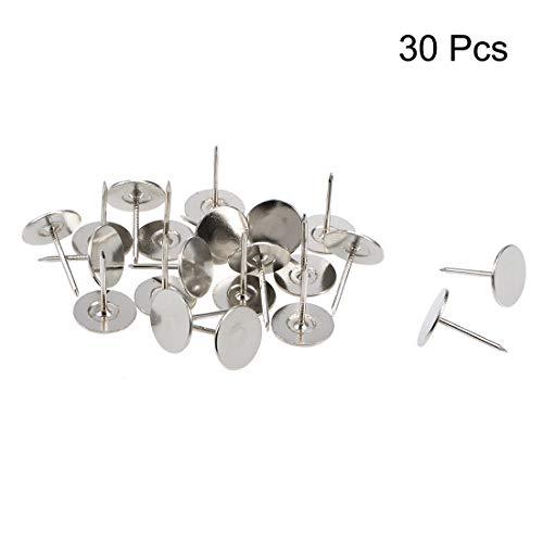 image for uxcell Upholstery Nails Tacks 19mmx25mm Flat Head Furniture Nails Silv