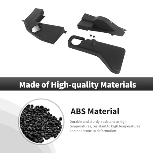 Image of CheroCar 3PCS Hood Engine Bay Cover Trim Kit for 2015-2026 Dodge Challenger,Interior Engine Bay Dress Up Kit,Coolant Windshield Washer Fluid Cover & Wire Dust Cover(Black)