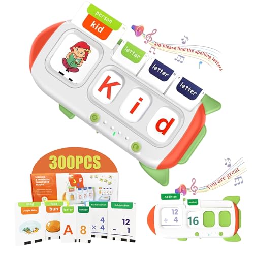 Talking Flash Toy for Toddler Montessori Educational Learning, 112 Sight Word for Spelling and Talking Flash Cards+112 Math Flashcards for Preschool, Autism Sensory Speech Therapy Gift for Boy Girl ?