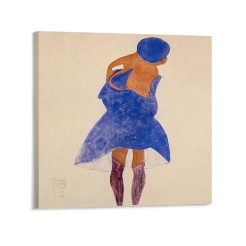 Affiche Egon Schiele fille debout pour décorer une chambre chic