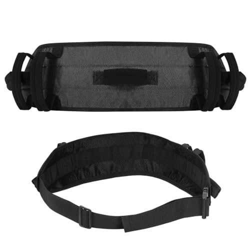 Rhino Valley Gait Belt for Senior with 7 Handles, 59" Anti-Slip Gate Belts medical for elderly, Transfer Belt with Quick Release Buckle, Elderly, Physical, Handicap, Bariatric Therapy, Black & Black