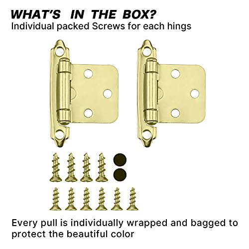 Brass Cabinet Hinges Face Mount Self Closing Kitchen Cabinet Hinges - Goldenwarm Variable Cabinet Overlay Hinges Sch30Bb-10Pair #TOP4