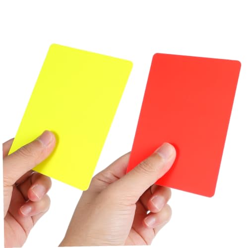 Set de 10 tarjetas de árbitro de fútbol BESPORTBLE PVC miniatura 4