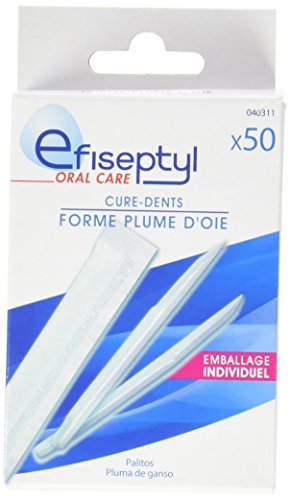 Efiseptyl - Cure-Dents En Forme Plume D'Oie - Emballage Individuel - x50