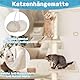 MASTERTOP Kletterwand Katzen Set, 10 -teiliges Groß Kratzbaum Kletterwand für Katzen, Katzenmöbel Wandpark mit Katzenhaus, Katzenbrücke, Sisal Kratzsäulen für den Innenbereich bis 10 kg