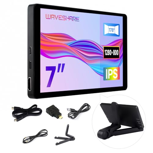Waveshare 7inch Capacitive Touch Display for Raspberry Pi/Jetson/RDK X3/PC/Smartphone, 1280X800,...
