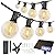 DAYBETTER 100FT Solar String Lights Outdoor Waterproof with Remote,50 LED Bulbs Dimmable&Timer,Patio Lights Solar Powered, Weather Resistant for Patio, Garden, Yard, Pathway