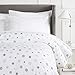 Pinzon Flannel Duvet Cover – Queen, Falling Snowflake Blue