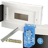 EDO Quadro Elettrico da Incasso 1 Fila per 12 Moduli 20 x 30 x 9,5 cm IP40