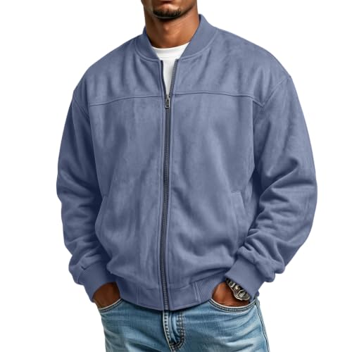 Mens Bomber Jacket Zip Up Business Casual Light Jackets with Pockets 2026 - image 6