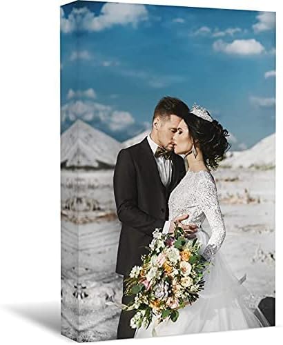 EasyRota Create Personalized Wall Art with Your Photo on Canvas - Custom Canvas Prints for Wedding - Personalized Canvas Pictures for Wall to Print Framed (32" X 48")