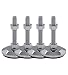 Produktbild Schwaderer Maschinenfüße/Stellfüße/Nivellierfüße/Gelenkfüße, höhenverstellbar JCMP 100 C (M12x250), Ø 110mm, 4er-Set, Gewinde M12, Länge 250mm, Grauguss verchromt, Gewinde von M8-M30