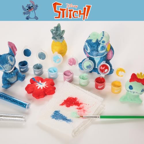 Disney Stitch DIY Pinte suas próprias estatuetas conjunto de artes e artesanato para crianças, tinta