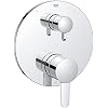 Grohe 29425000 Cosmopolitan Pressure Balance Valve Trim with 3-Way Diverter and Cartridge, Starlight Chrome