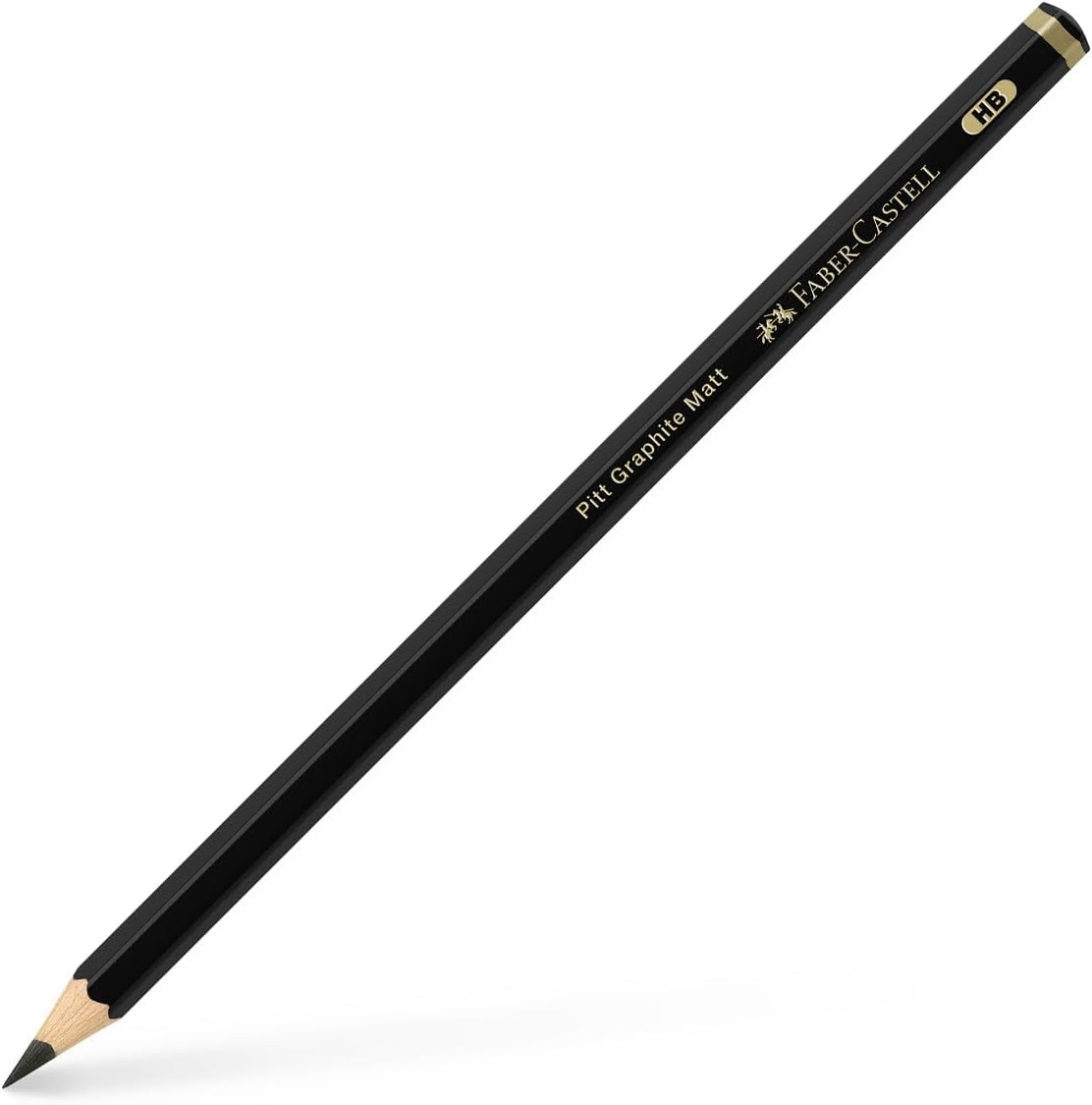 Faber-Castell Pitt Matt Dereceli Kurşun Kalem, HB, Ultra Mat, Parlama Yapmaz, Siyah Beyaz Çizimler İçin, Teknik Çizim ve Eskiz İçin Dayanıklı Uç