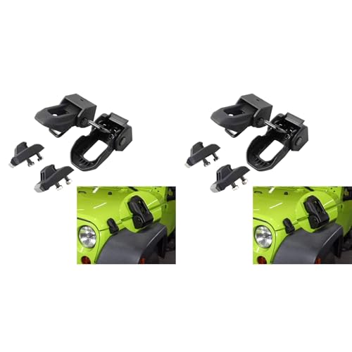 Verrou de capot JK JL 2007-2019 : kit 4x accessoires modification capot auto