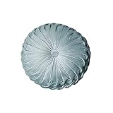 Round Filled Cushion,Velvet Cushions,Pleated Round Pillow, Scatter Cushion Home Decorative for Home