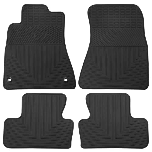 Matericuo Car Floor Mats Custom Fit for Lexus is 2005-2013 IS350 IS250 Black Rubber Auto Liner Mats All Weather Protection Heavy Duty Odorless