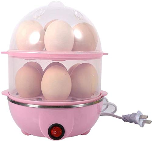 Double Layer Egg Boiler Cooker & Steamer, Egg Poacher 14 Egg Cooker, Electric Automatic Off Egg Steamer (Multi Color)-image-27