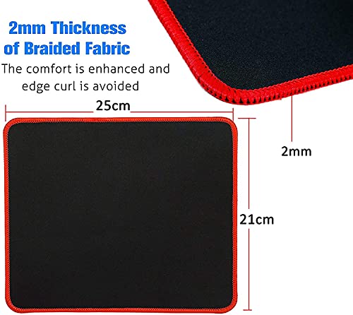 Image of TJ-1 Gaming Mouse with Mouse Pad Combo | Wired USB 2.0 | RGB Mice, 3200 DPI LED Backlight 6 Button, 4 Color Breathing Lights with 1.5M Cable for PC, Laptop, Desktop, Gamers (Black)