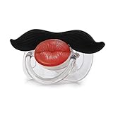  Rojo Labio Estilo Divertido Bigote Bebé Chupete Chupete Chupete Mordedor Ortodoncia Maniquí Bebé Pezón