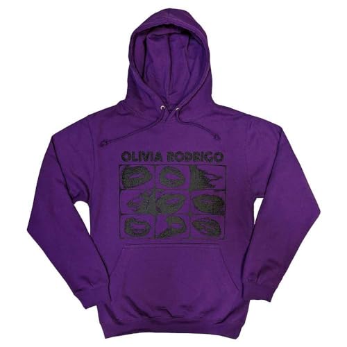 Olivia Rodrigo sweatshirt à capuche Threshold Lips Grid par Rock Off pour fan de pop rock
