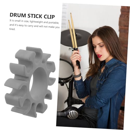Clip soporte para baquetas de batería de silicona Abaodam miniatura 3