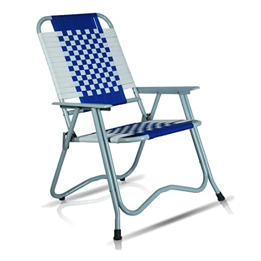 ARTEMIST Folding Chair with Durable Folding Frame and arm Rest Portable Chair for Garden, Patio, Lawn, Balcony (Blue)
