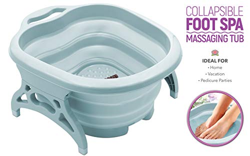 Spa para pies plegable con rodillos masajeadores miniatura 3