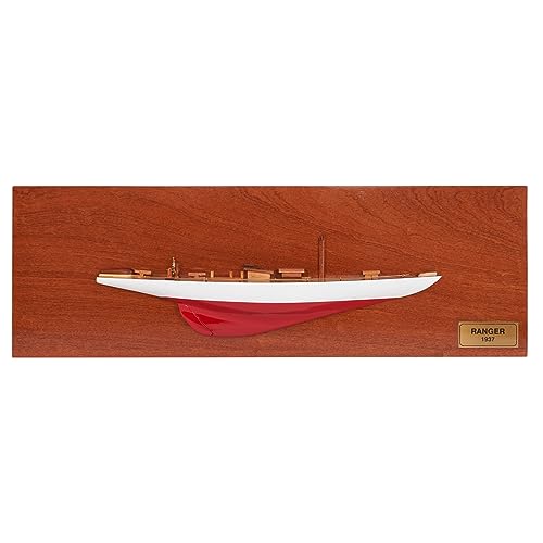 MERCHGEARS Handicrafts Ranger Half Hull Wooden Model Sailing Yachts, Home Decor, 60 Cm