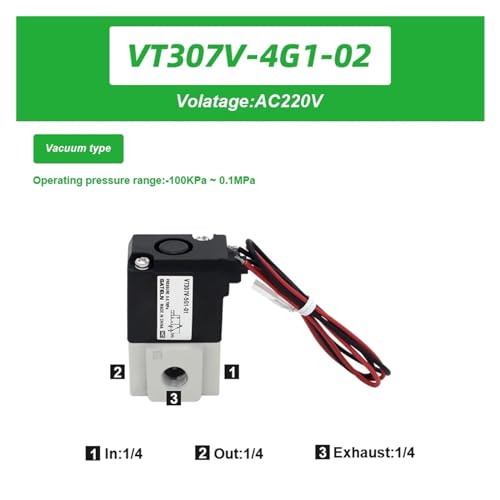 Électrovanne vide VT307 vanne pneumatique action directe à commutation rapide - 3